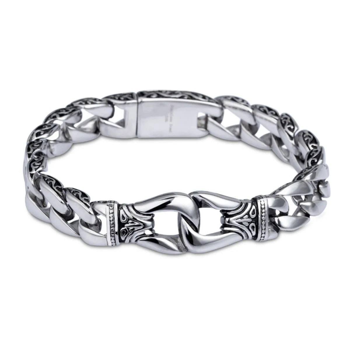 Punk Chain Bracelet for Men — Gold or Silver, Stainless Steel