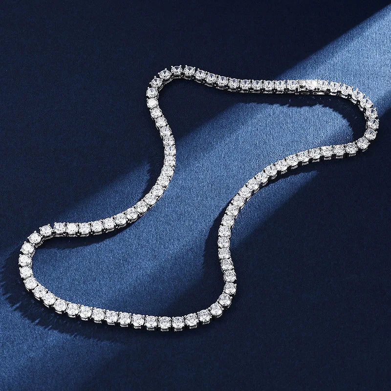 Moissanite Iced Out 925 Silver Chain 5mm