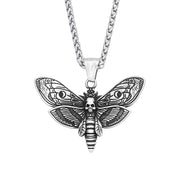 Death Moth Skull Pendant — Stainless Steel