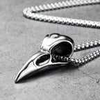 Crow Skull Pirate Pendant Necklace — Stainless Steel
