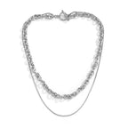 Punk Layered Stainless Steel Chain Necklace for Men Hip Hop OT Buckle Choker Necklace for Women 2022 Fashion Collar Trendy Gifts