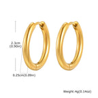 Minimal Hoop Earring — Stainless Steel