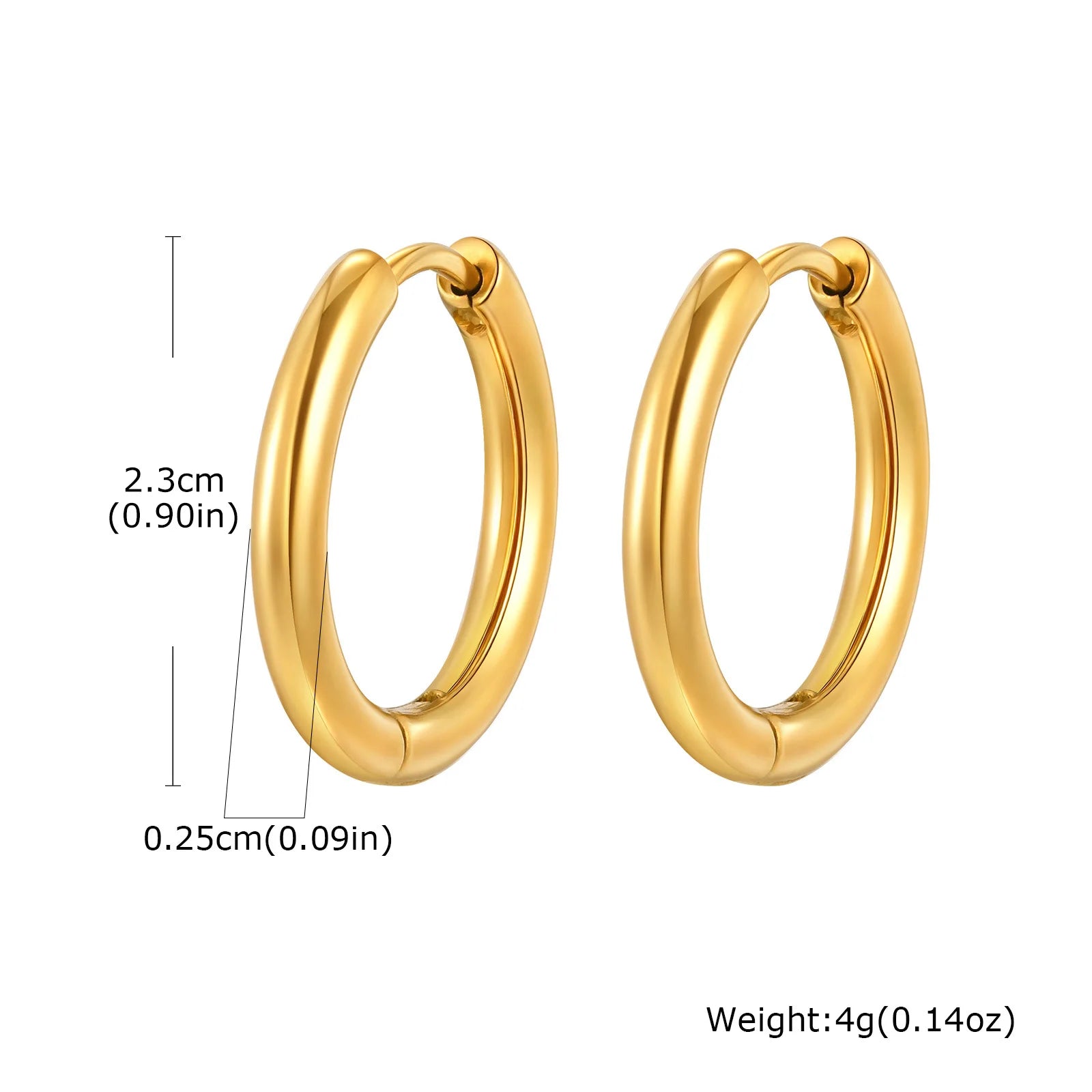 Minimal Hoop Earring — Stainless Steel