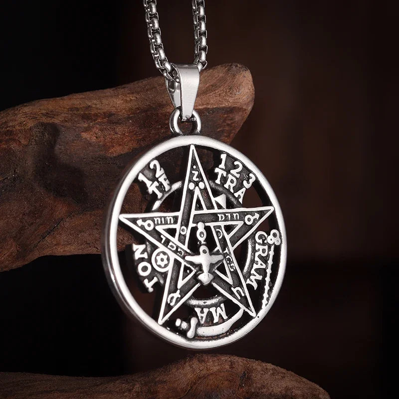 Witchcraft Pentagram Pendant Necklace — Stainless Steel