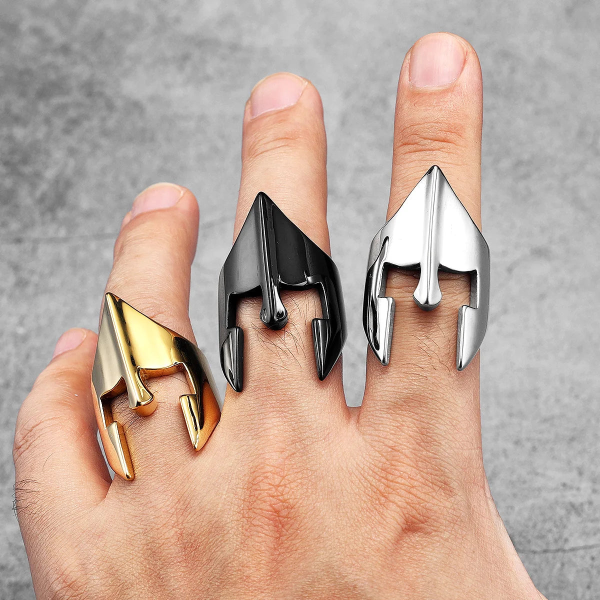 Spartan Helmet Ring — Stainless Steel