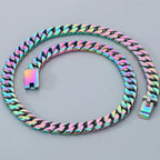 50/60CM Long 12MM Wide Cuban Link Chain Necklaces for Man Solid Stainless Steel On Neck Chains Party Male Jewelry Gifts