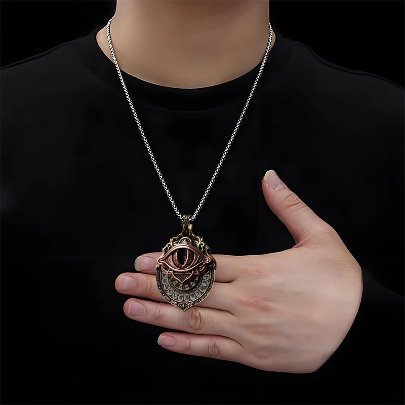 Tarot Vision Pendant - All-Seeing Eye Necklace, Tarot Card Symbol Pendant, Mystic Divination Jewelry, Spiritual Guidance