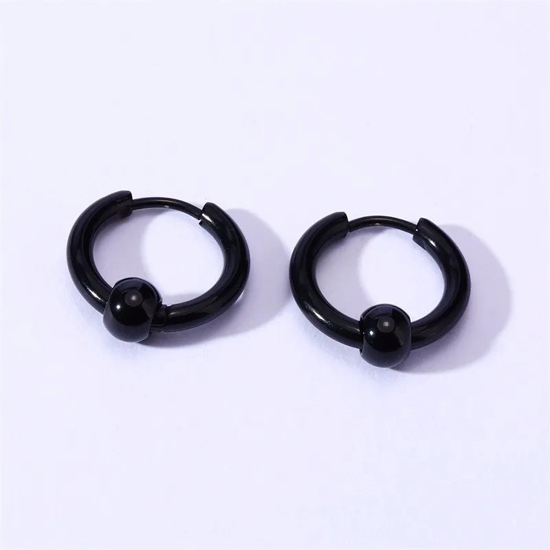 Huggie Hoop Earrings Assorted Colors — Stainless Steel