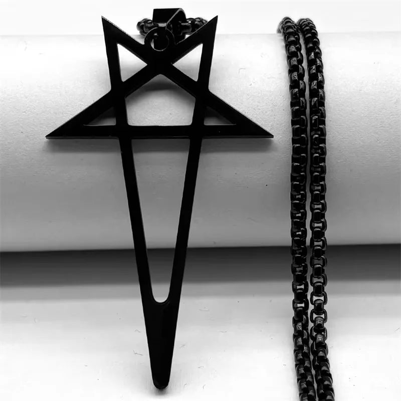 Eye of Horus Pentagram Stainless Steel Pendant Necklace