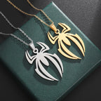 Stainless Steel Simple Personalized Spider Pendant Necklace Men and Women Fashion Party Pendant Jewelry Gift