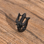 Trident Neptune Hoop Earrings — Stainless Steel