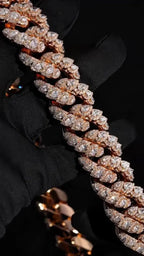 Iced Out Cuban Chain Statement Necklace — Silver-Tone