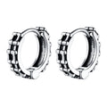 Geometric Hoop Earrings — Stainless Steel