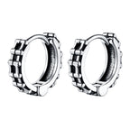 Geometric Hoop Earrings — Stainless Steel