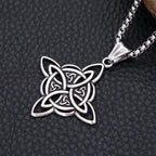 Viking Witch Knot Pendant — Stainless Steel