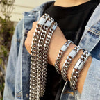 Black Cuban Chain Stainless Steel 8/10/12/14MM