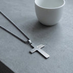 Gold Cross Jesus Pendant Necklace Titanium Steel