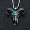 Viking Black Pendant Vintage Bull Head Animal