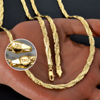 Interlaced Byzantine Chain Necklace — Gold