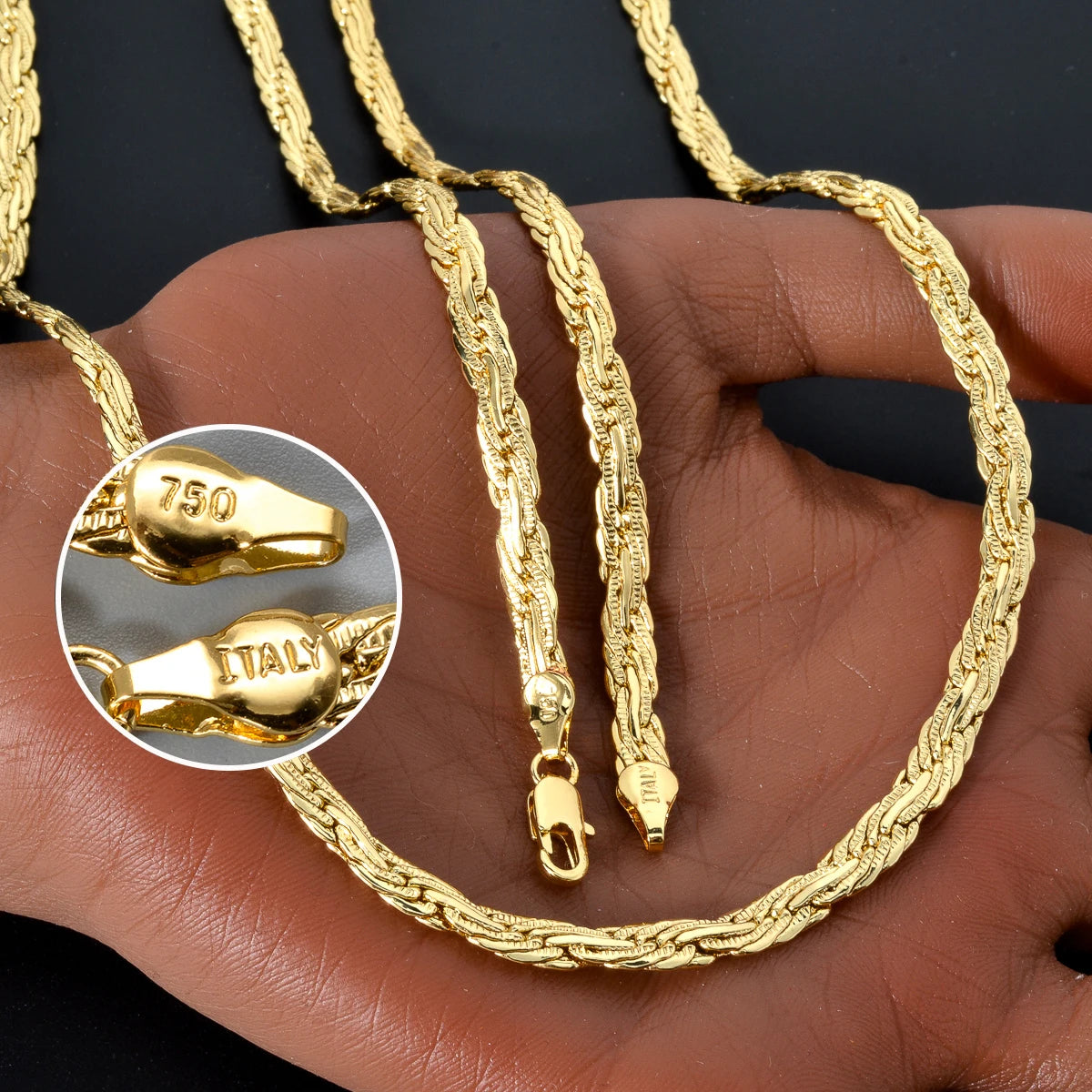 Interlaced Byzantine Chain Necklace — Gold