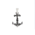 Anchor Compass Rudder Pendant — Stainless Steel