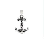 Anchor Compass Rudder Pendant — Stainless Steel