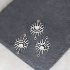 3pcs Eye of Horus Charms DIY Craft Tassels Earrings Necklace Jewelry Making Devil Eye Amulet Stainless Steel Pendant