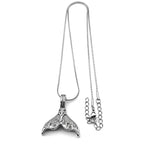 Whale Tail Pattern Pendant Necklace For Women Men Stainless Steel Silver Color  Hiphop Male Party Wedding Choker Jewelry Gifts