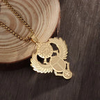 Shining Iced Out Ancient Egyptian God Eye of Horus Cross Pendant Necklace for Men and Women Hip Hop Trendy Amulet