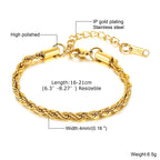 Gold Chunky Chain Bracelet — Stainless Steel