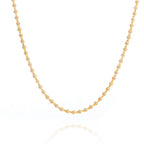 Gold Iced Out Bead Necklace 4MM Ball Chain