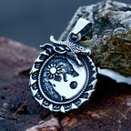 Viking Dragon Stainless Steel Pendant Necklace