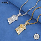 Jesus Face Thorn Crown Pendant Necklace — Iced Out