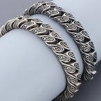 Retro Casting Stainless Steel Man Bracelet Matte Old Silver Color 12MM Curb Link Chain Men's Bracelets Bangles Wrist