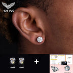 3/4/5/6/7/8/9/10mm D Color VVS Moissanite Stud Earrings S925 Sterling Silver Screw Thread Earrings Wedding Jewelry for Men Women