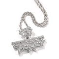 THE BLING KING Icy Street Money Pendant With Dollar Bag Guns Hook Mens Necklace 18K Gold Plated Iced Out 5A CZ Hip Hop Jewelry