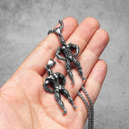 Bodybuilder Muscle Man Pendant Necklace — Stainless Steel