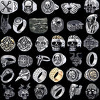 Multi Style Gothic Skull Rings Stainless Steel Fashion Personality Hip-hop Men Ring Biker Party Charm Jewelry Gift