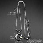 Moon Two-Tone Pendant Sun Goddess Opal Stone Spiritual