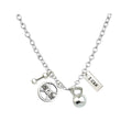 Weight Plate Dumbbell Pendant — Stainless Steel