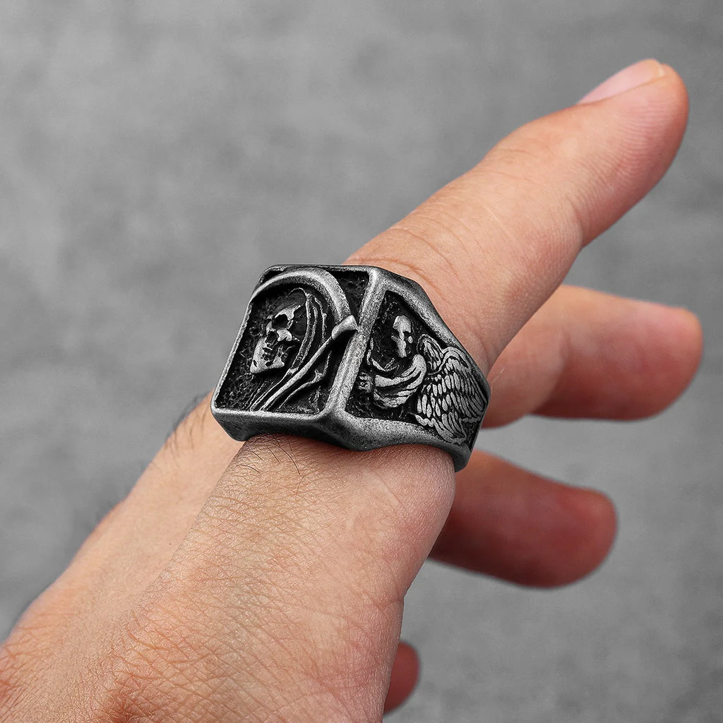 Grim Reaper Skull Ring — Stainless Steel