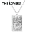 LIKGREAT Tarot Card Necklace Major Arcana Tarots Stainless Steel Necklaces Divination Jewelry Birthday Gift for Women