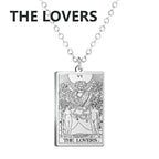 LIKGREAT Tarot Card Necklace Major Arcana Tarots Stainless Steel Necklaces Divination Jewelry Birthday Gift for Women