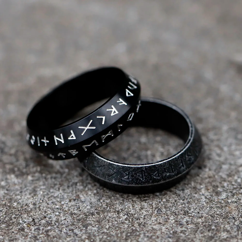 Odin Viking Rune Amulet Ring — Stainless Steel
