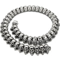 Punk Rock Skull Head Link Chain Necklace for Men Heavy Stainless Steel Men's Necklaces Choker Gothic Jewelry Items