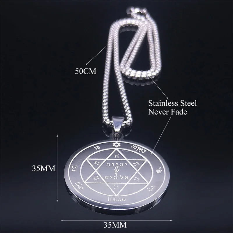 Pentacle of Mars Solomon Pendant — Stainless