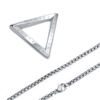 Vnox Norse Viking Pendant Necklaces, Men Twisted Stainless Steel Mobius Triangle Charm, Vegvisir Nordic Valknut