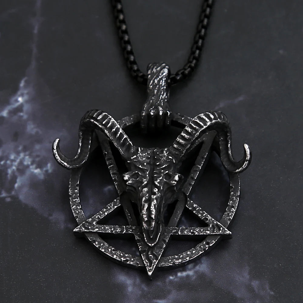 Viking Black Pendant Vintage Bull Head Animal
