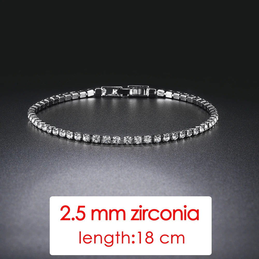 ZHOUYANG Tennis Bracelets For Women Simple Luxury Round Crystal Gold Color Bangle Chain Wedding Female Gift Wholesale Jewelry