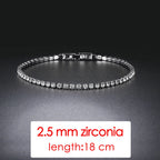 ZHOUYANG Tennis Bracelets For Women Simple Luxury Round Crystal Gold Color Bangle Chain Wedding Female Gift Wholesale Jewelry
